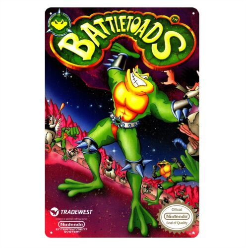 Retro Gaming Video - Battletoads Nes - Póster Metálico de