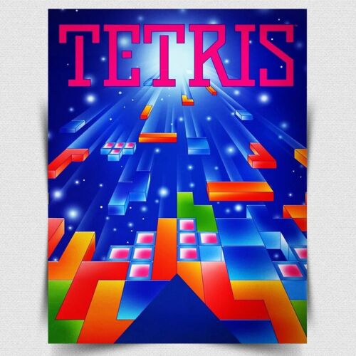 Retro Gaming Games - TETRIS METAL SIGN PLAQUE - Póster
