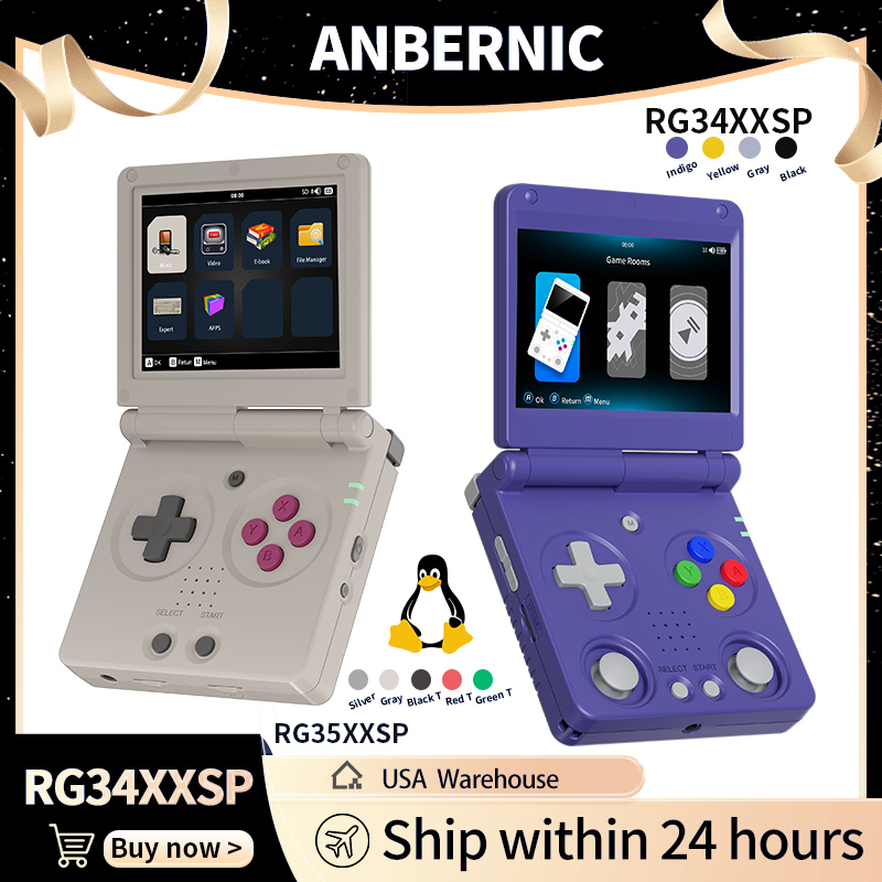 Anbernic RG34XXSP RG35XXSP Con - Retro Gaming Os reseña y precio