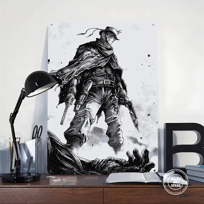 Póster Metálico de Vaquero con - Retro Gaming Gun reseña y precio