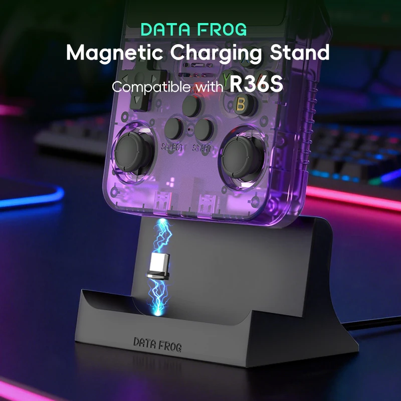 Base de Carga Data Frog R36S,  - Retro Gaming R36S reseña y precio