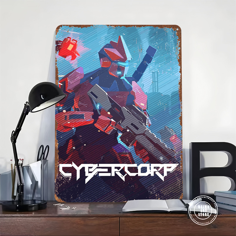 Póster Metálico de Robot Cyber - Retro Gaming Gun reseña y precio