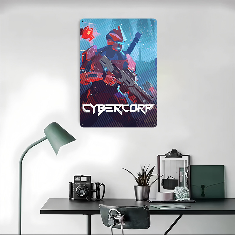 Póster Metálico de Robot Cyber - Retro Gaming Gun reseña y precio